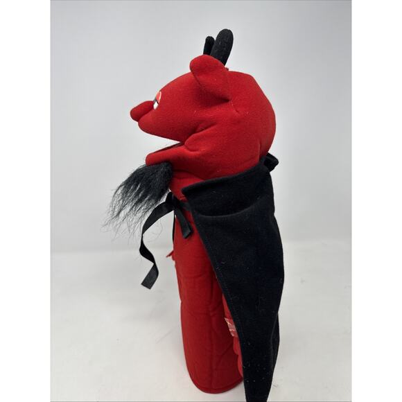 The‎ PUPPET Factory Red Faced Devil Satan Lucifer Toy Plush Evil Hand Puppet PE - Picture 2 of 8